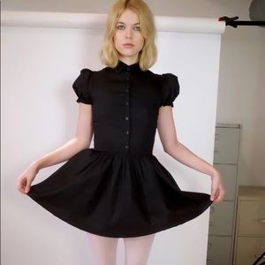 SOLD Lecole des femmes babydoll black dress
